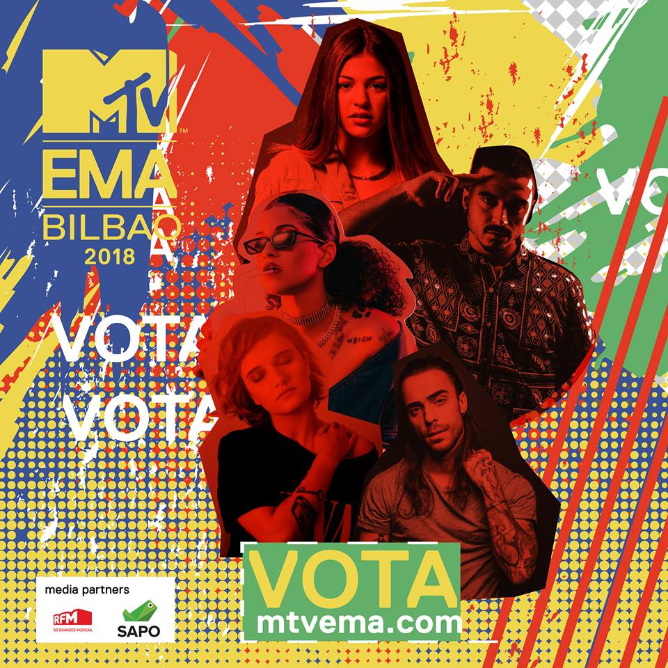 Bárbara Bandeira - Diogo Piçarra - Bispo - Carolina Deslandes - Blaya - MTV EMAs 2018 - Best Portuguese Act